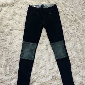Joe’s Jeans black label jeans with leather panels